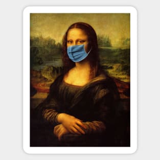 Mona Lisa with a Mask Sticker